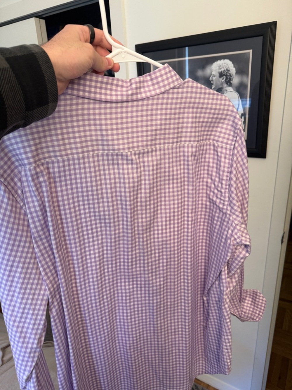 Robert Graham Lavender Gingham Button-Up Dress Shirt - Picture 4 of 4